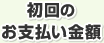 初回のお支払い金額